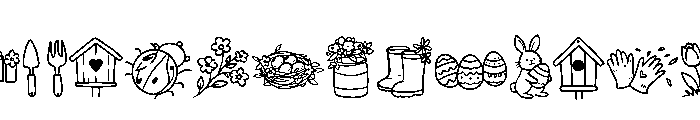 My Little Garden Font UPPERCASE
