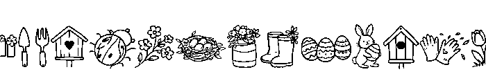My Little Garden Font LOWERCASE