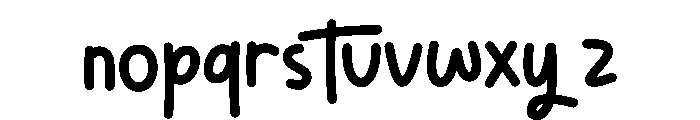 My Things Font LOWERCASE