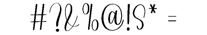 My Wedding Font OTHER CHARS