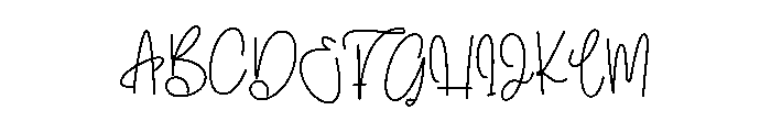Myabhila Birthdays Font UPPERCASE