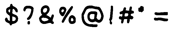 Myana Bold Font OTHER CHARS