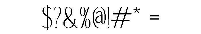 Myrelone Regular Font OTHER CHARS