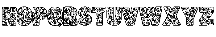 Mystic Swirl Outline By Regular Font LOWERCASE