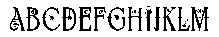 Mystic night Font UPPERCASE