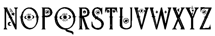 Mystic night Font UPPERCASE