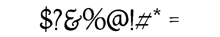 Mythgrove Regular Font OTHER CHARS
