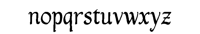 Mythgrove Regular Font LOWERCASE