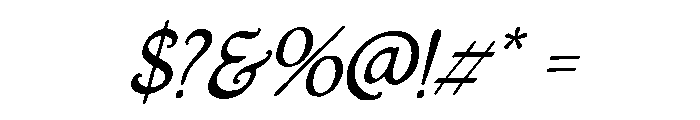 Mythgrove Slanted Font OTHER CHARS