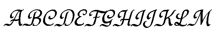 Mythgrove Slanted Font UPPERCASE