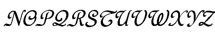 Mythgrove Slanted Font UPPERCASE