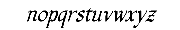 Mythgrove Slanted Font LOWERCASE