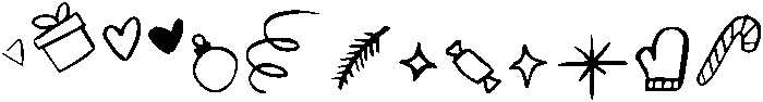 My Dear Santa Extras otf (400) Font UPPERCASE