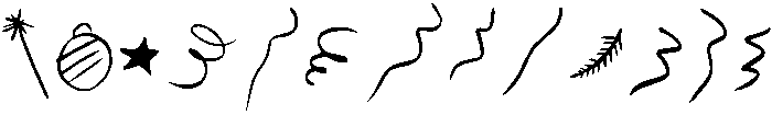 My Dear Santa Extras otf (400) Font UPPERCASE