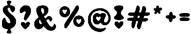 My Love Crush Regular otf (400) Font OTHER CHARS