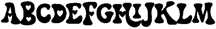 My Love Crush Regular otf (400) Font UPPERCASE