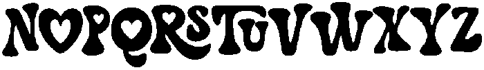 My Love Crush Regular otf (400) Font UPPERCASE