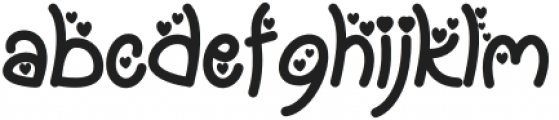 My Love Letter Three otf (400) Font LOWERCASE