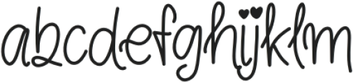 MyLoveRegular otf (400) Font LOWERCASE