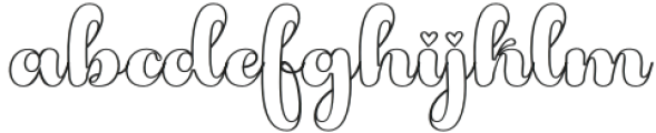 my Honey Belya Outline Regular otf (400) Font LOWERCASE