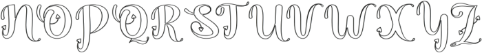 my Honey Belya Outline Regular ttf (400) Font UPPERCASE