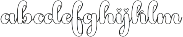 my Honey Belya Outline Regular ttf (400) Font LOWERCASE