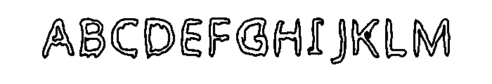 My Font Is Slimey Regular Font UPPERCASE