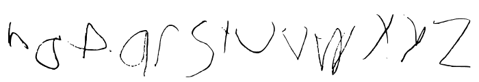 My Handwriting Right Ha Regular Font LOWERCASE