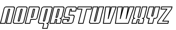 My Puma Oblique Outlined Font UPPERCASE