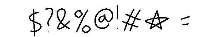 My Ugly Handwriting Regular1 Font OTHER CHARS