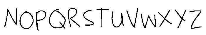 My Ugly Handwriting Regular1 Font UPPERCASE