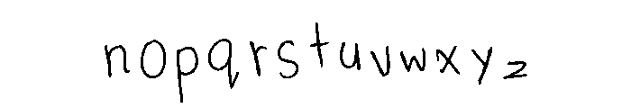 My Ugly Handwriting Regular Font LOWERCASE