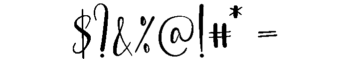 My Way Font OTHER CHARS