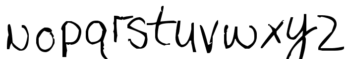 My very own handwriting. Font LOWERCASE