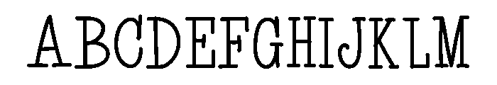 MySkinnyType Medium Font UPPERCASE