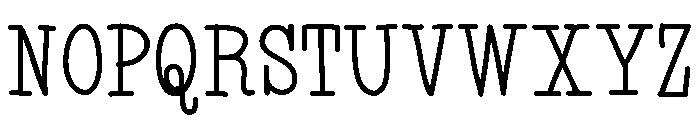 MySkinnyType Medium Font UPPERCASE