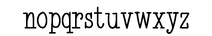 MySkinnyType Medium Font LOWERCASE