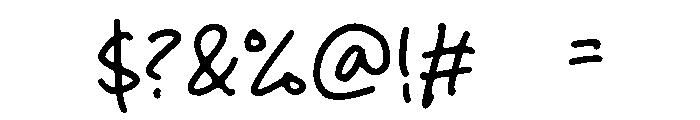 MyWorking Font OTHER CHARS