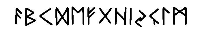 Myfontrunes Regular Font UPPERCASE