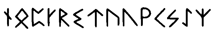 Myfontrunes Regular Font UPPERCASE