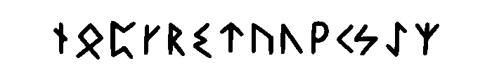 Myfontrunes Regular Font LOWERCASE