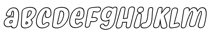 Myfrida Hollow Italic Font LOWERCASE