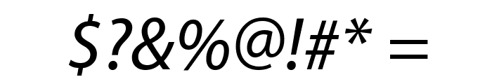 Myriad Apple MediumItalic Font OTHER CHARS