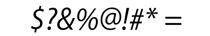 Myriad Apple TextItalic Font OTHER CHARS