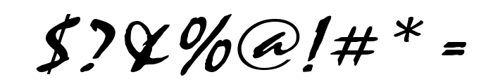 Mystic Wide Italic Font OTHER CHARS