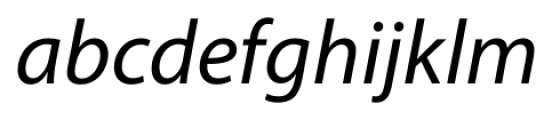 Myriad Hebrew Alternate Italic Font LOWERCASE