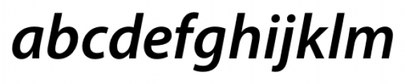 Myriad Hebrew Alternate Semi Bold Italic Font LOWERCASE