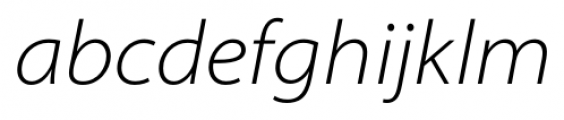 Myriad Pro SemiExtended Light Italic Font LOWERCASE
