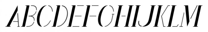 Mystery Stencil Oblique JNL Regular Font UPPERCASE