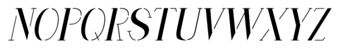 Mystery Stencil Oblique JNL Regular Font UPPERCASE